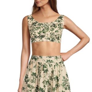NWT Antonio Melani x The Style Bungalow Georgia Scoop Neck Floral Print Bra Top
